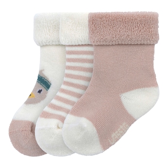 Lot de 3 paires de chaussettes bébé canard rayures