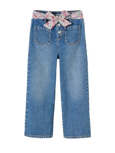 Mädchen Loose-fit-Jeans mit Stoffgürtel
