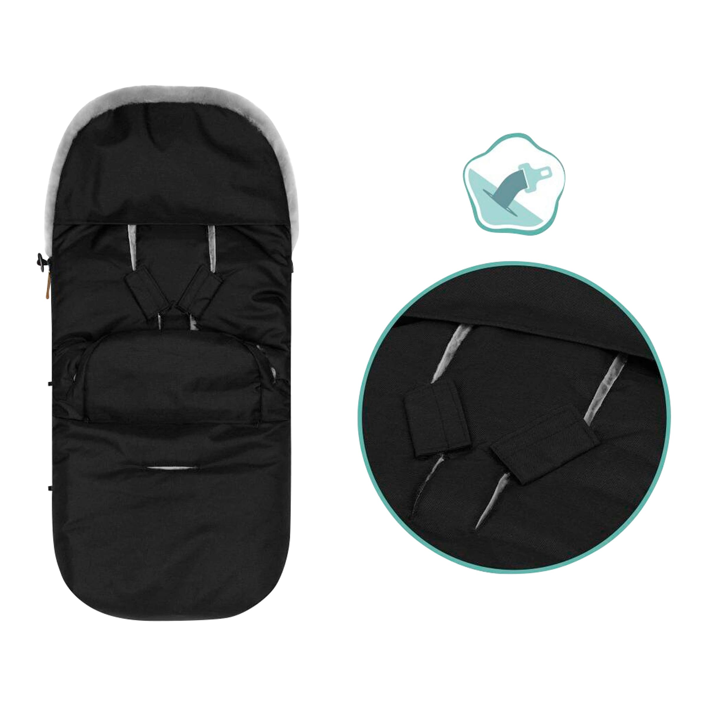 Thumbnail - Fillikid Winterfußsack Lammfell Makalu Alpina schwarz