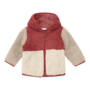 Veste peluche colorblock