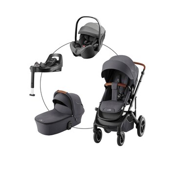 Kombikinderwagen SMILE 5Z STYLE Travel-Set inkl. Babyschale BABY-SAFE PRO und Isofix-Basis VARIOBASE 5Z