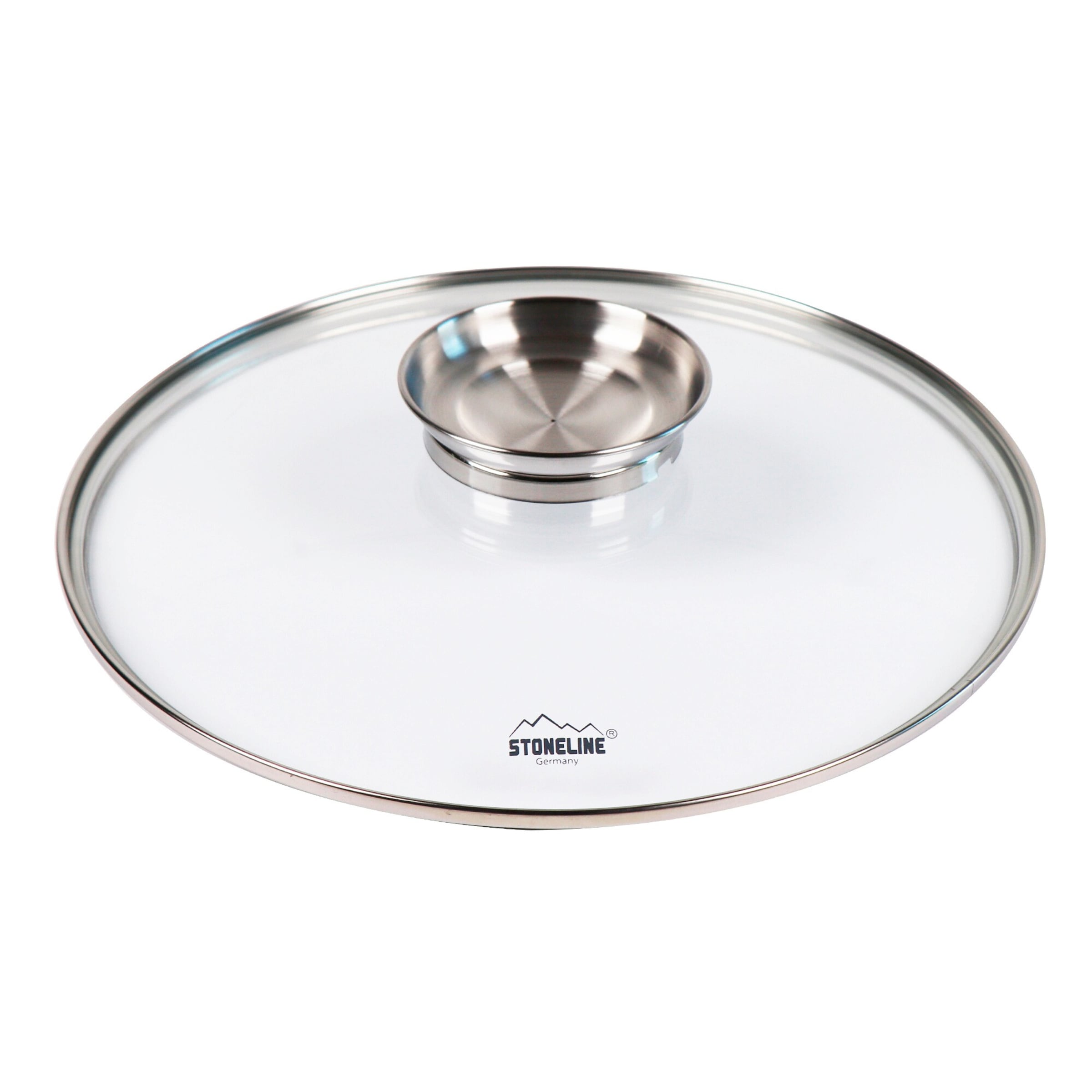 STONELINE® STONELINE Glasdeckel 28 cm mit Aroma-Deckel | Edelstahl