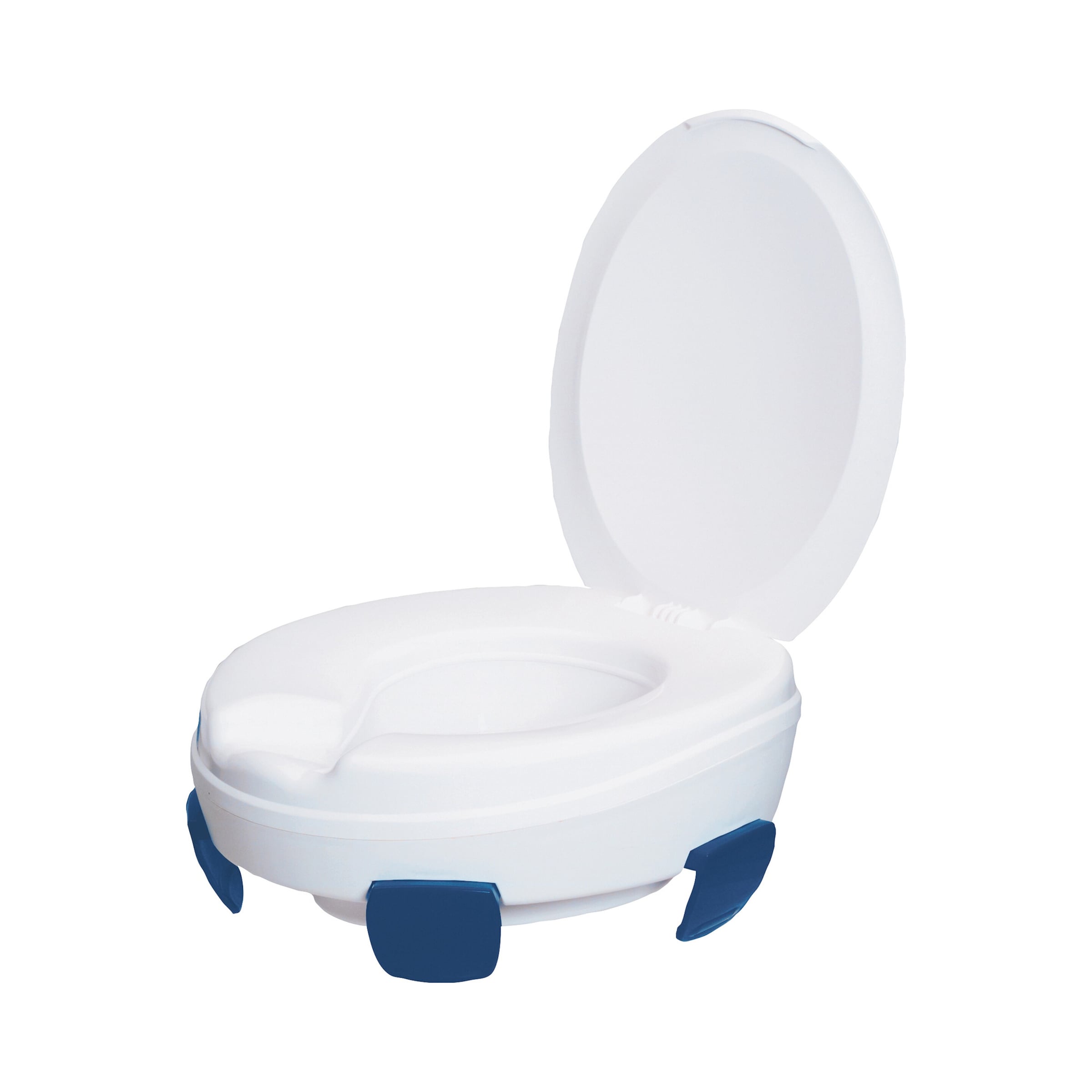 Toilettensitzerhöhung "Klipp" weiss blau