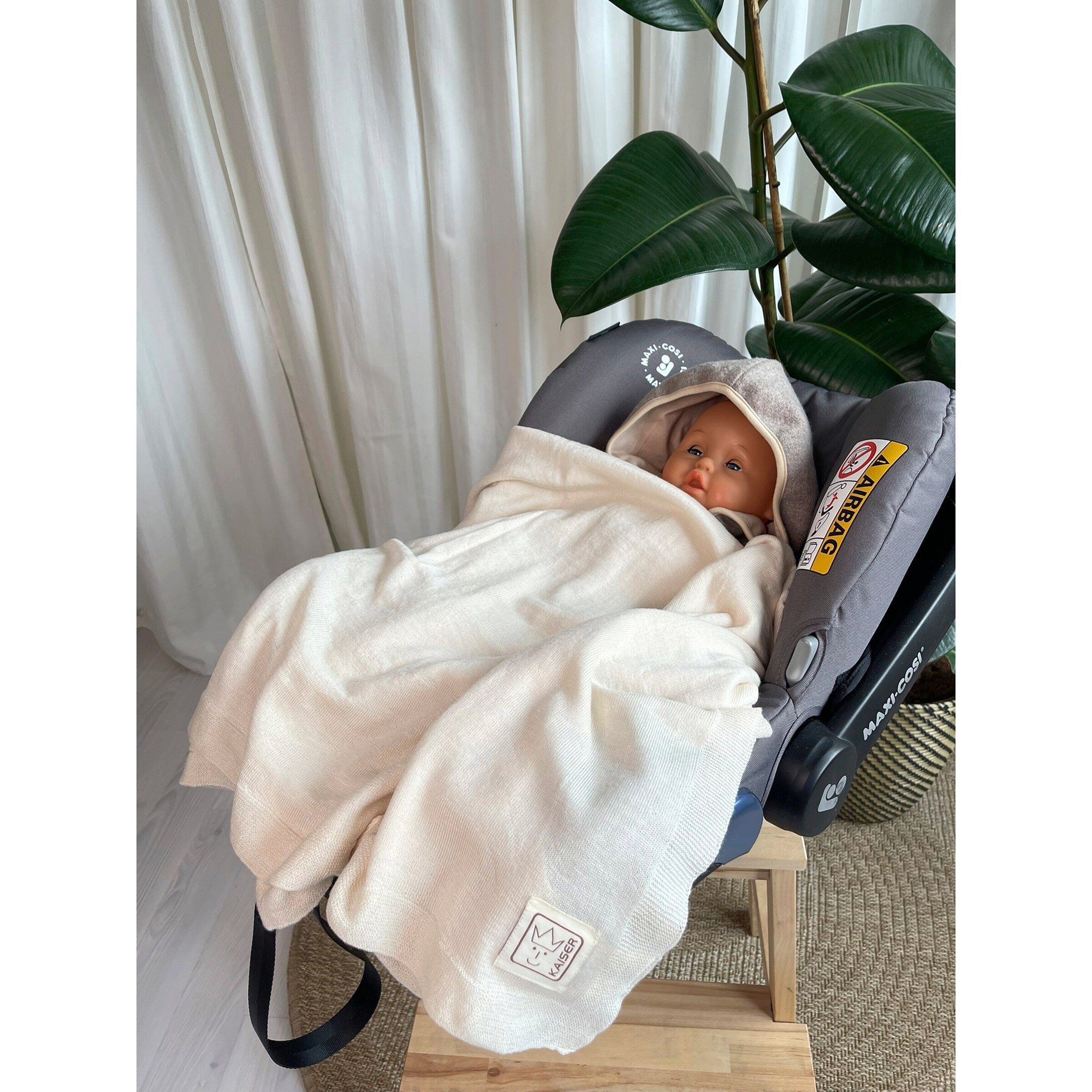 Thumbnail - Kaiser Babydecke Wool Plain aus Merino-Wolle 80x100 cm