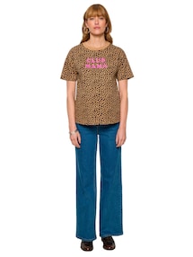 Umstands-Shirt CLUB MAMA Leoprint, Bio-Baumwolle