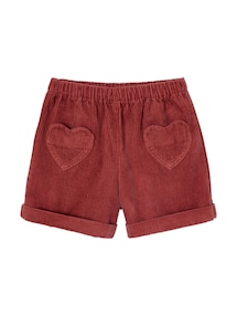 Mädchen Cord-Shorts mit Herztaschen und Dehnbund
