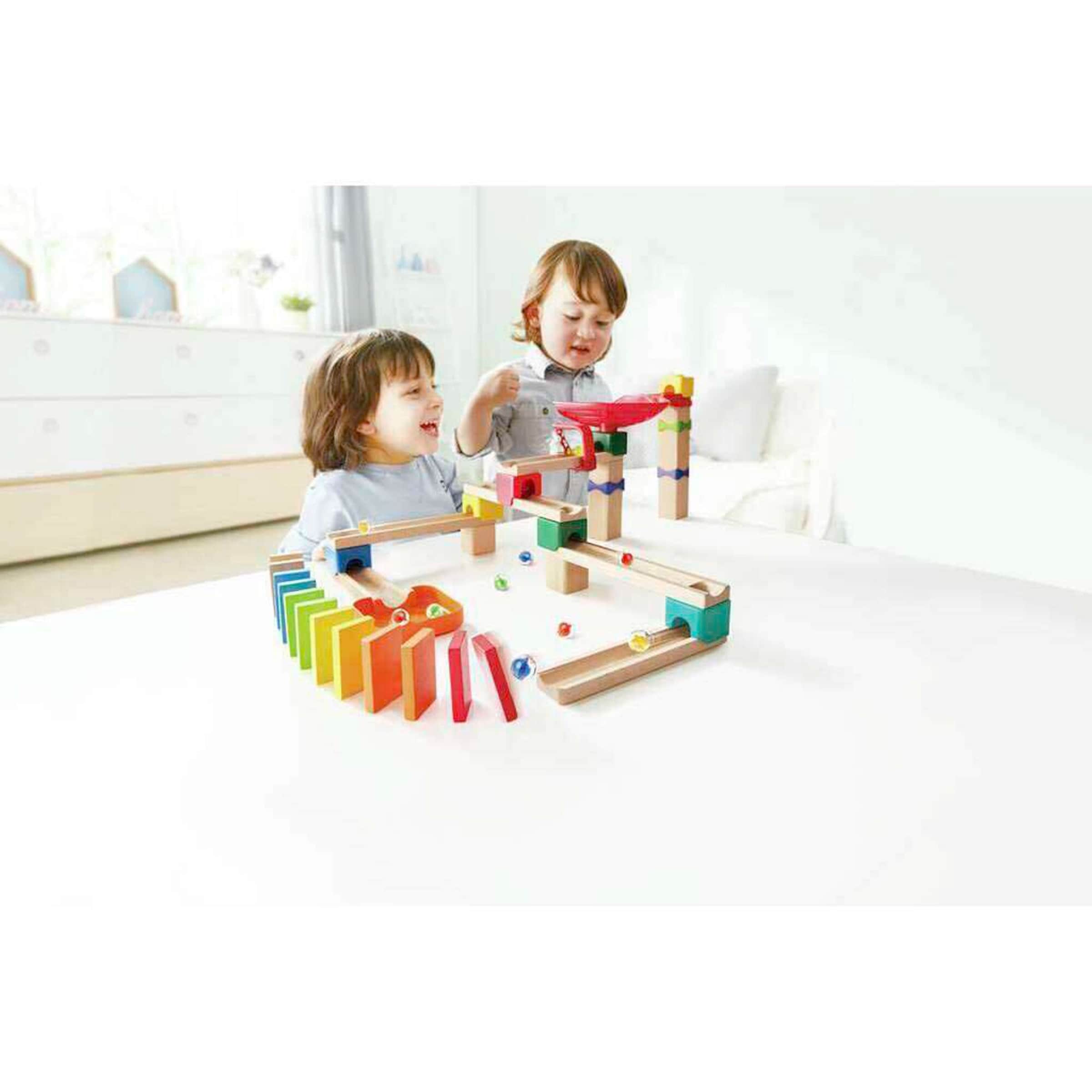 Hape Murmelbahn mit Domino zweispurig