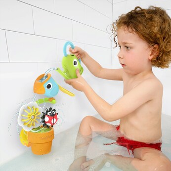 Badespielzeug Blumentopf Vogel