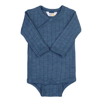 Body portefeuille manches longues côtes laine/soie