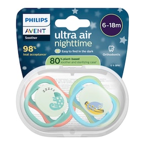 2er-Pack Schnuller ultra air Nighttime, 6-18M