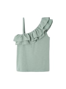 Asymmetrisches Mädchen Volant-Top