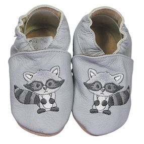 Krabbelschuhe Waschbär grau