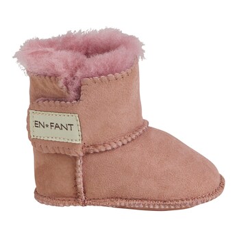 Lammfellschuhe mit Klettverschluss