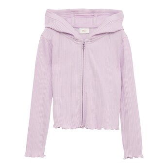 Sweatjacke mit Kapuze Rippqualität leicht