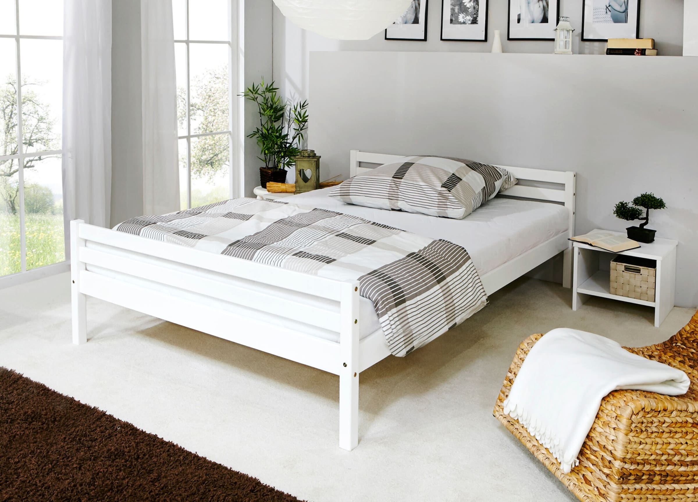 Ticaa Einzelbett Doppelbett Nadine 140x200 Kiefer