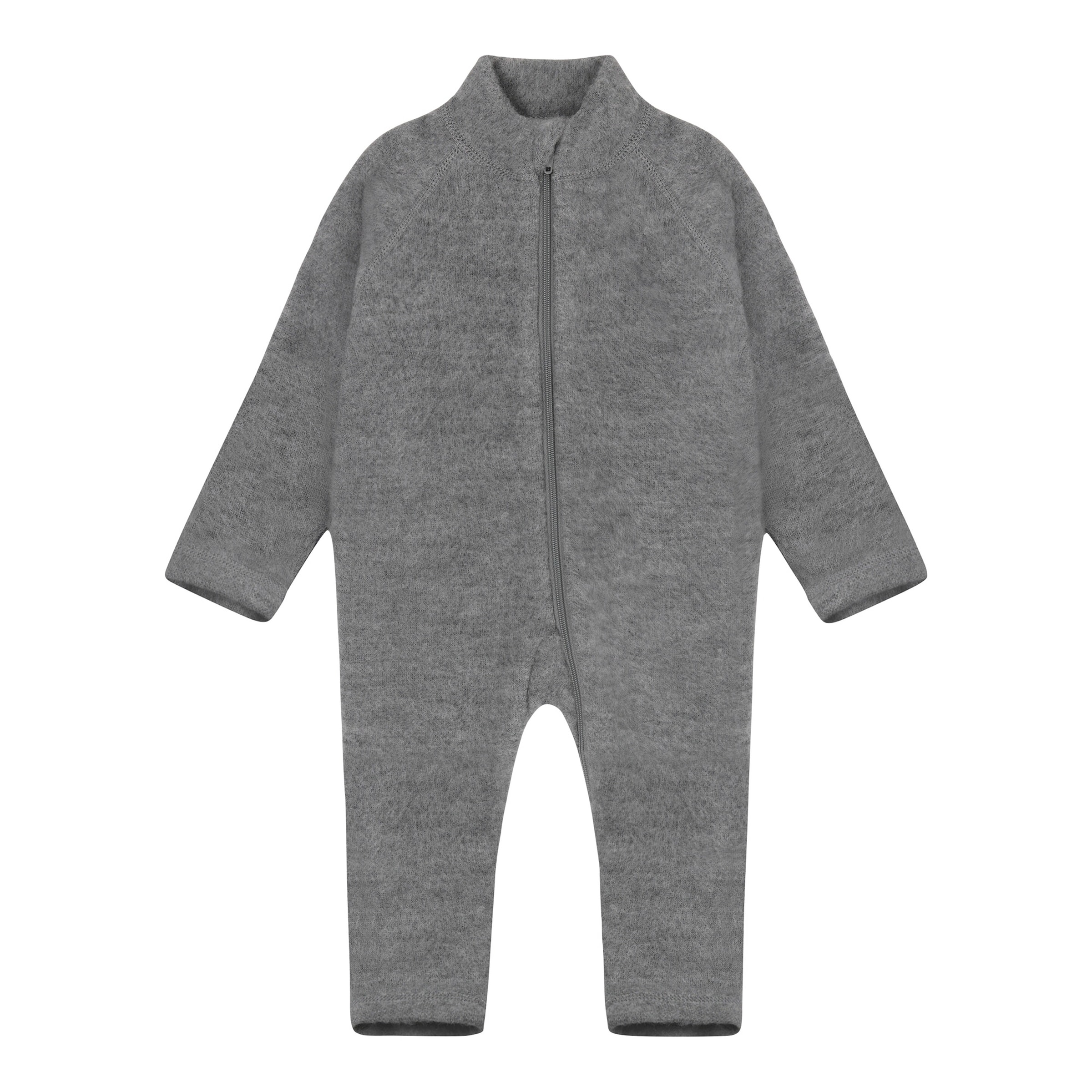 Celavi Wollfleece-Overall mit Klappbündchen