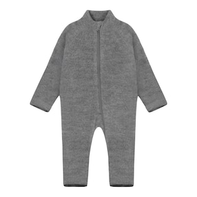 Wollfleece-Overall mit Klappbündchen