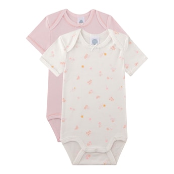 2er-Pack Bodys kurzarm Blumen