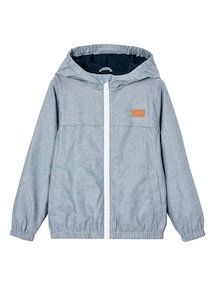 Jungen Windjacke aus Chambray mit Kapuze