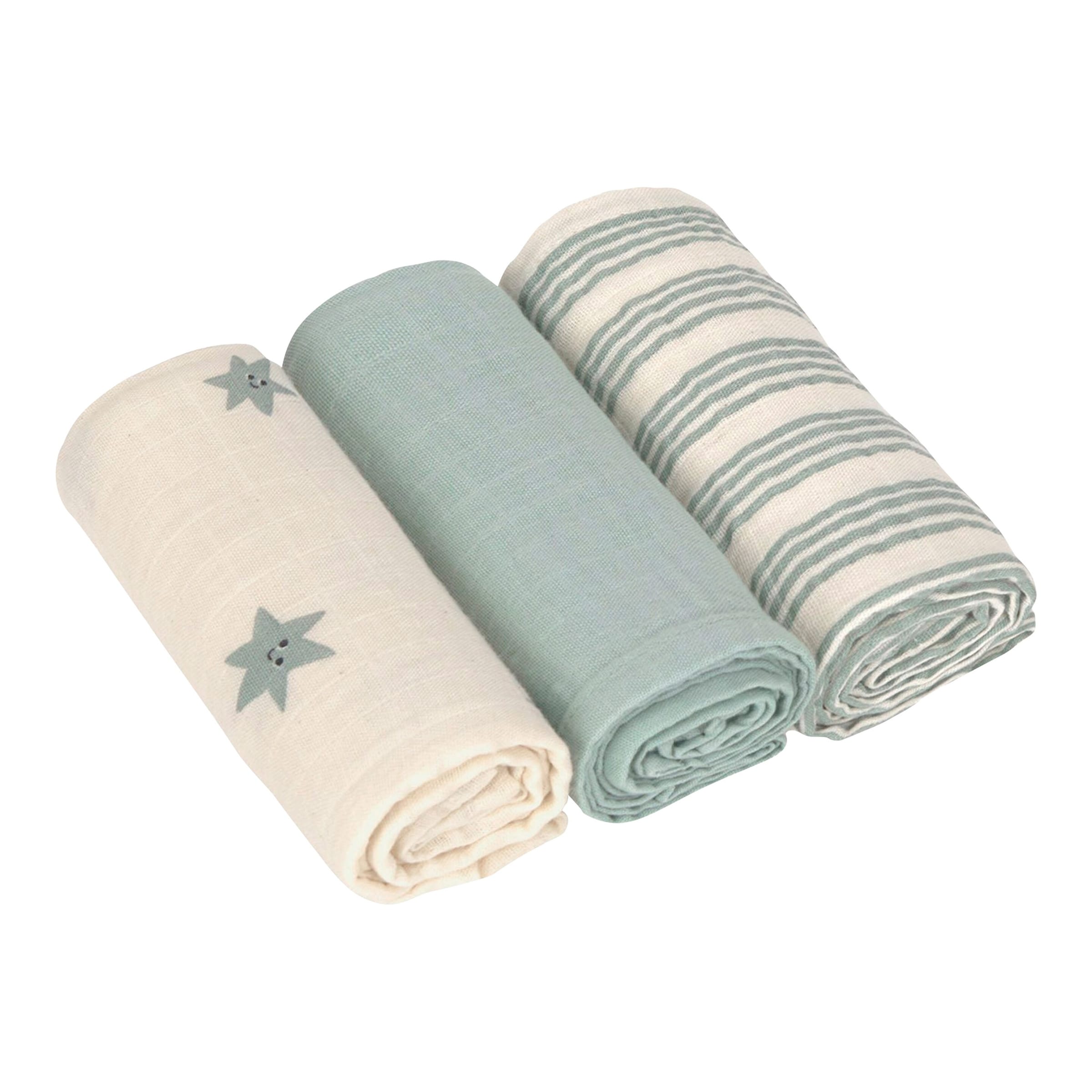 Lässig 3er-Pack Mullwindeln 60x60cm