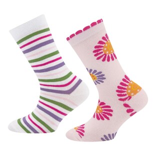 2er-Pack Socken Blumen Ringel