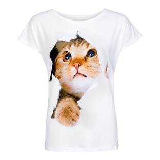 Shirt "Nieuwsgierig katje"
