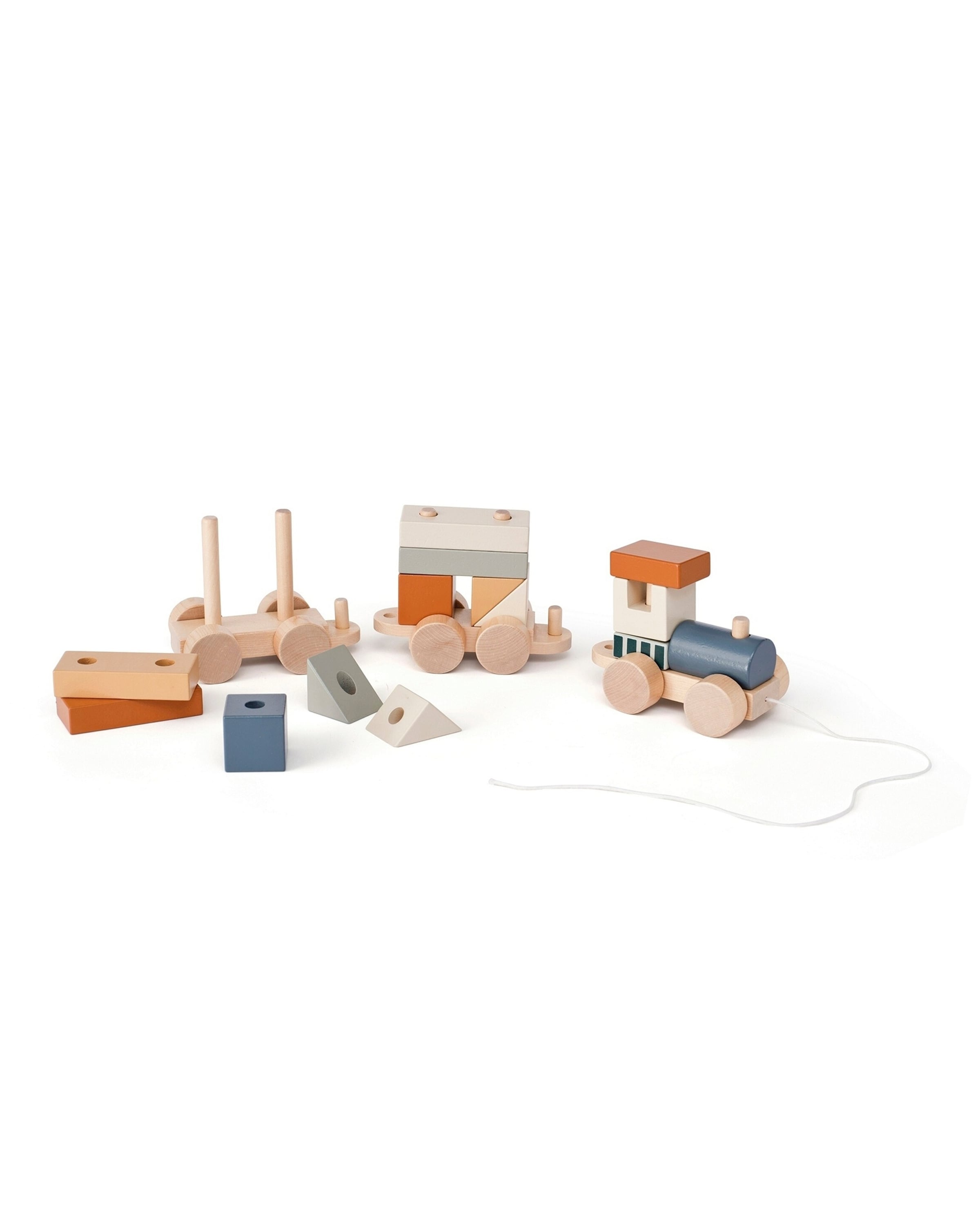 Kids Concept Kids Concept Zug mit Holzklötzen braun