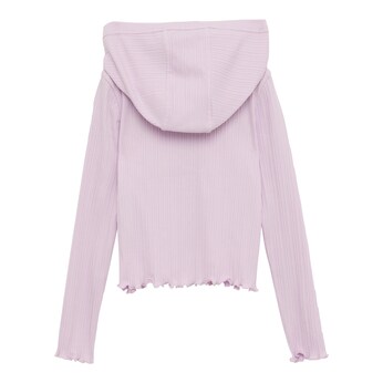 Sweatjacke mit Kapuze Rippqualität leicht