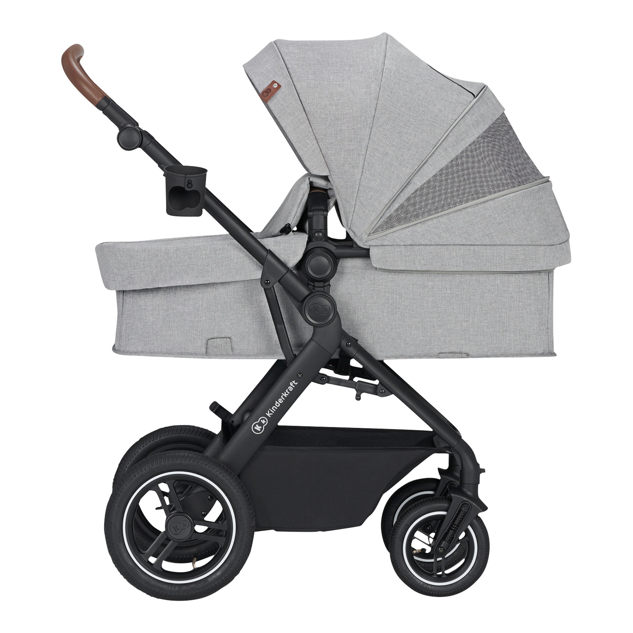 Thumbnail - Kinderkraft Kombikinderwagen B-TOUR 3in1 Trio-Set inkl. Babyschale MINK PRO grau