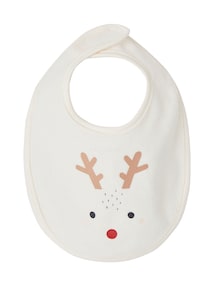 Weihnachtliches Baby Geschenk-Set: Strampler & Lätzchen, Rentier