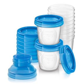 Pots de conservation pour lait maternel, SCF618/10, 10 pots de 180 ml