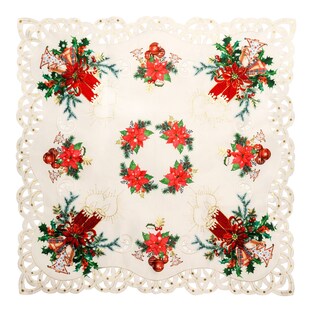 Surnappe en dentelle «Poinsettia»  85x85 cm