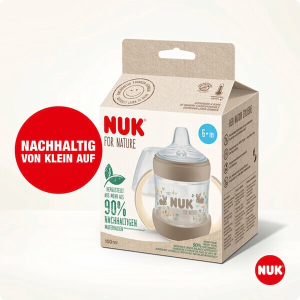 NUK - NUK for Nature - Tasse d'apprentissage à poignées Temperature Control  150 ml