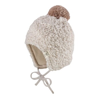 Bonnet d’hiver en peluche avec pompon