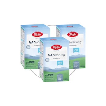 Bundle 3er Pack Anfangsmilch HA Pre, 600g