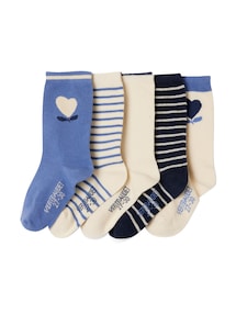 5er-Pack Mädchen Socken, Herzen
