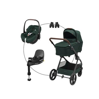 Kombikinderwagen Oxford+ Travel-Set inkl. Babyschale Pebble 360 Pro 2 und Isofix-Basis FamilyFix 360 Pro