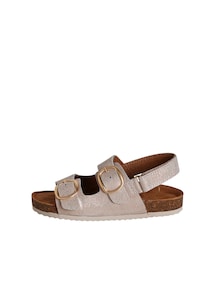 Kinder Leder-Sandalen mit 2 verstellbaren Riemen, Anziehtrick
