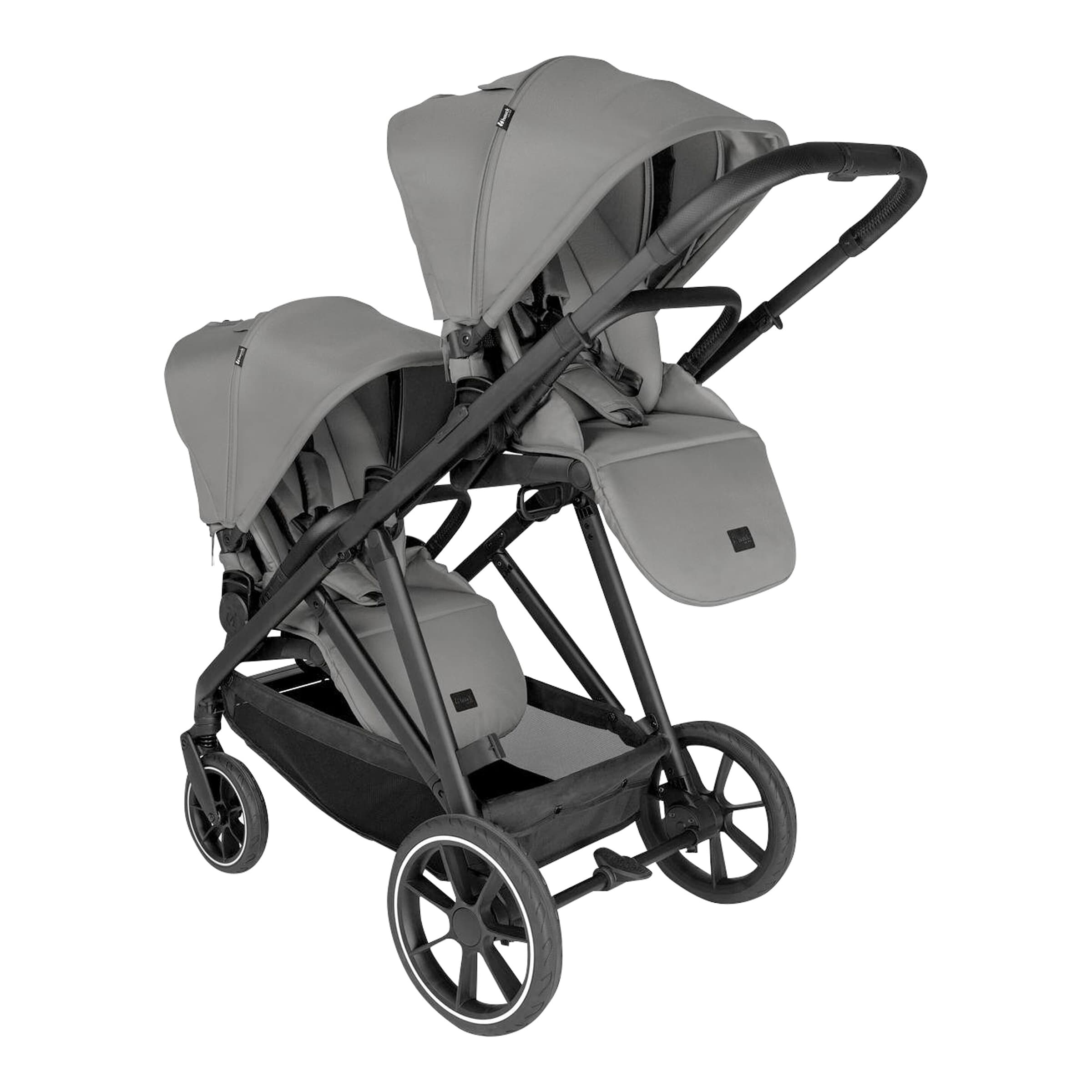 Hauck Select Kinderwagen Zwillingswagen Grow N Care Twin Set grau