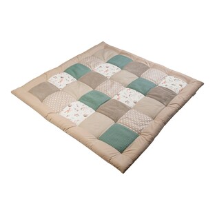 Tapis d'éveil / matelas pour parc 120x120 cm maille piquée gaufrée/velours côtelé