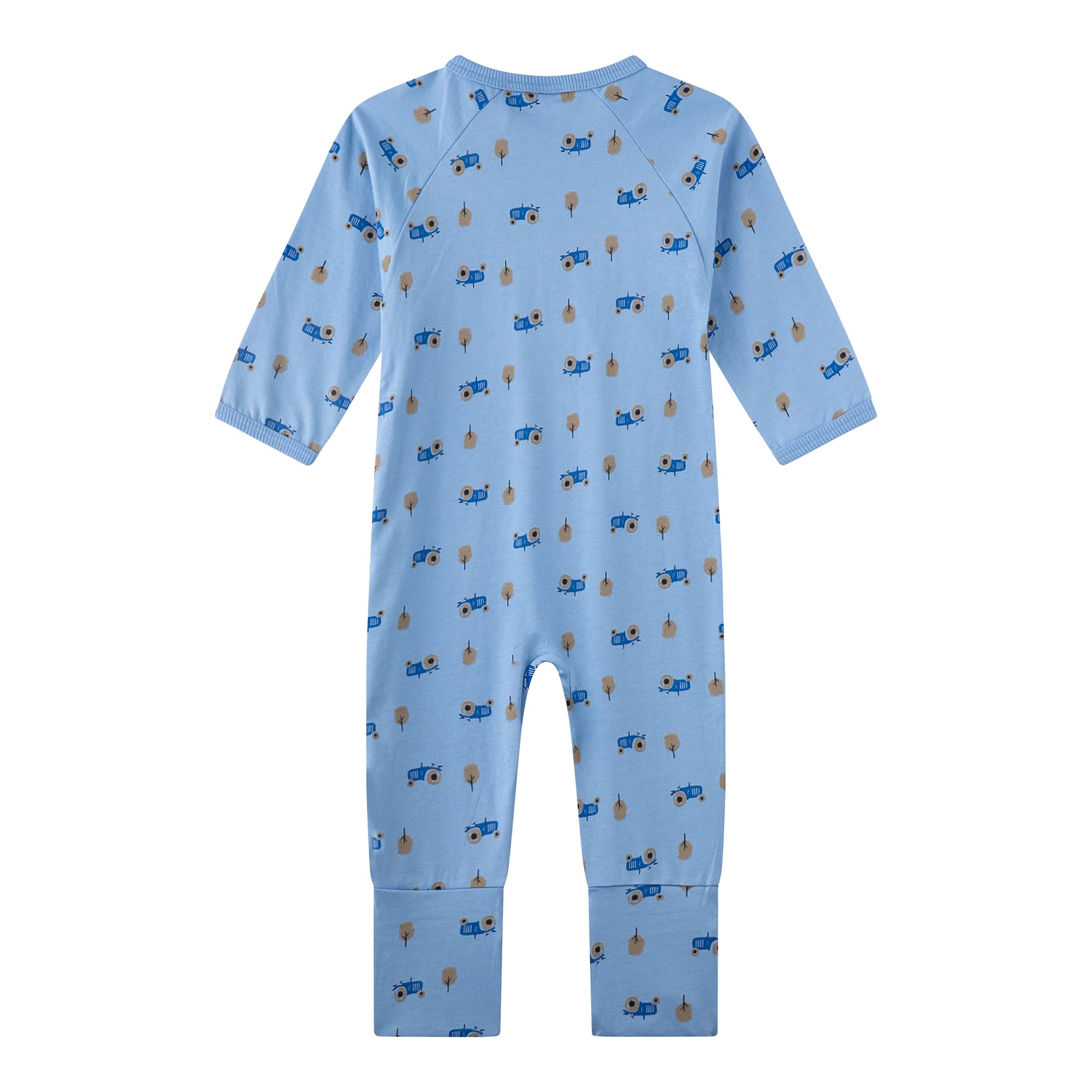 Sanetta Schlafoverall mit Klappfuß Traktor