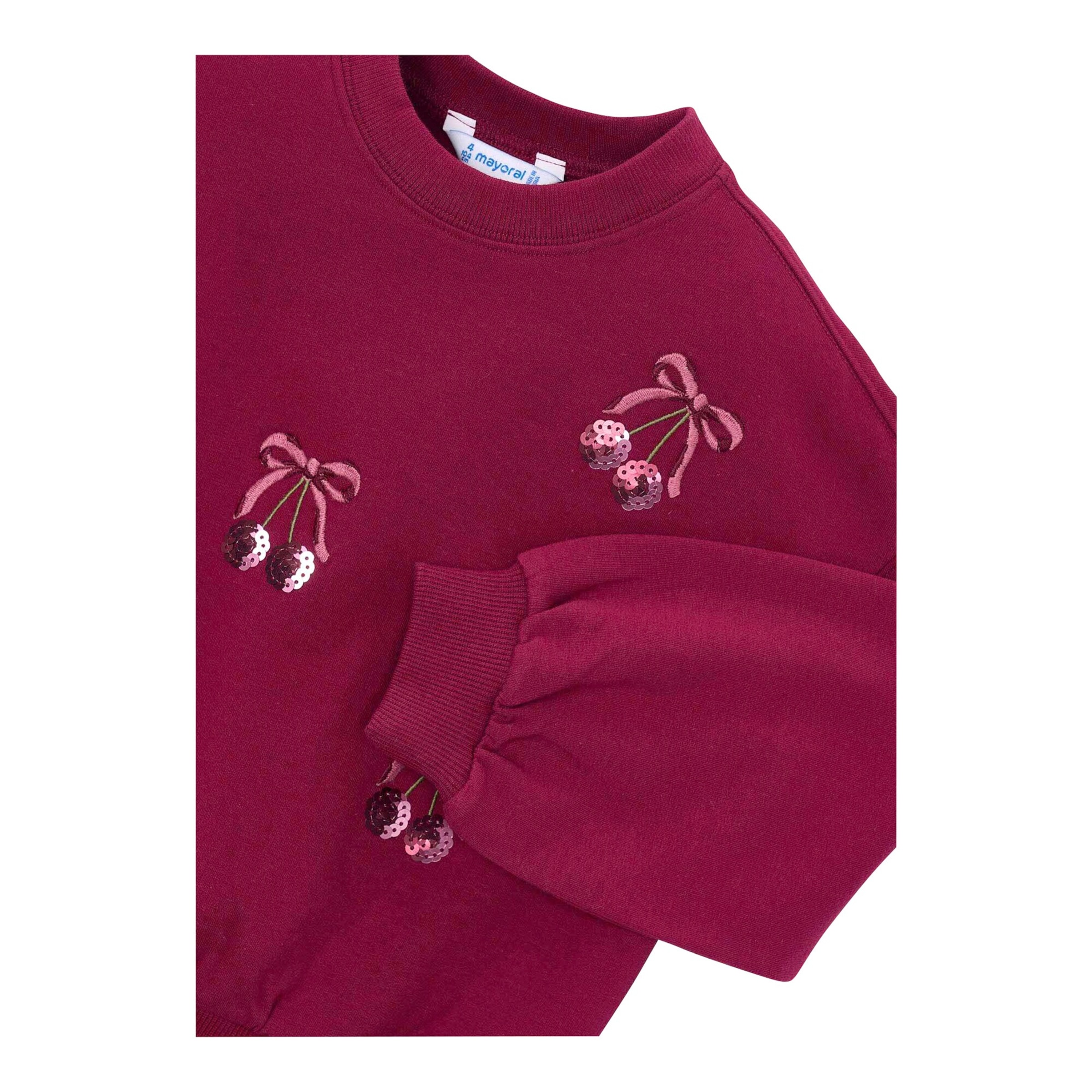 Sweatshirt Kirschen Pailletten