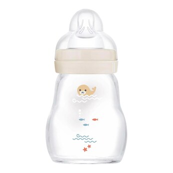 Babyflasche Feel Good matt, Glas, 170 ml, ab 0M