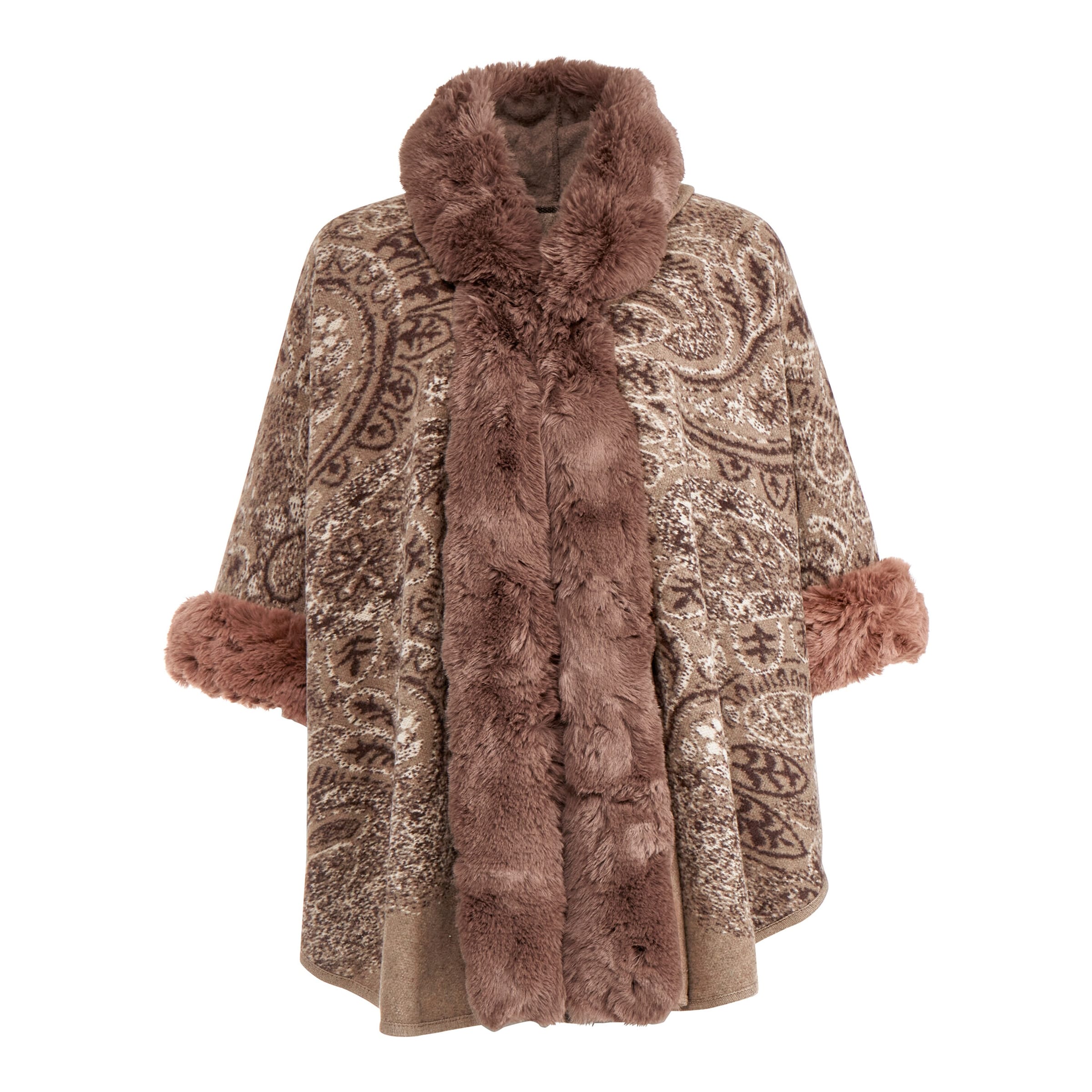 Kuschel-Poncho „Katharina“ braun Damen