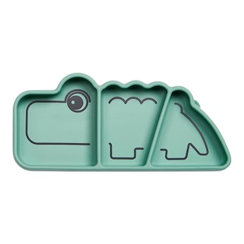 Assiette d’apprentissage silicone Croco le crocodile