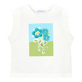 Débardeur fleurs en tulle