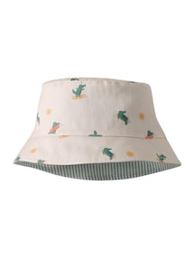 Wende-Sonnenhut Jungen Baby Streifen & Dinos