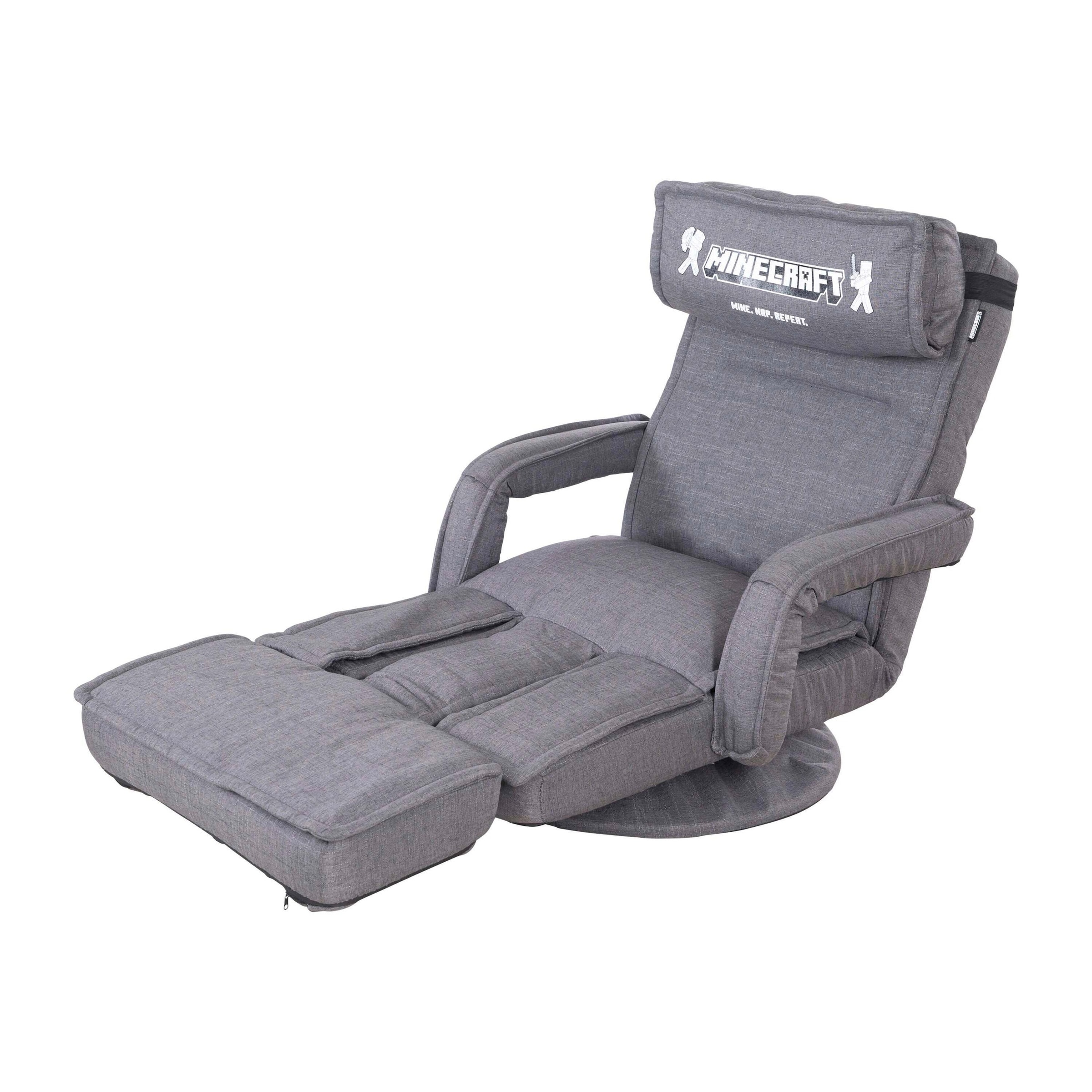 Roba Gaming-Sessel mit Arm-, Bein- und Nackenstütze, Tastatur-Halterung, verstellbar Minecraft
