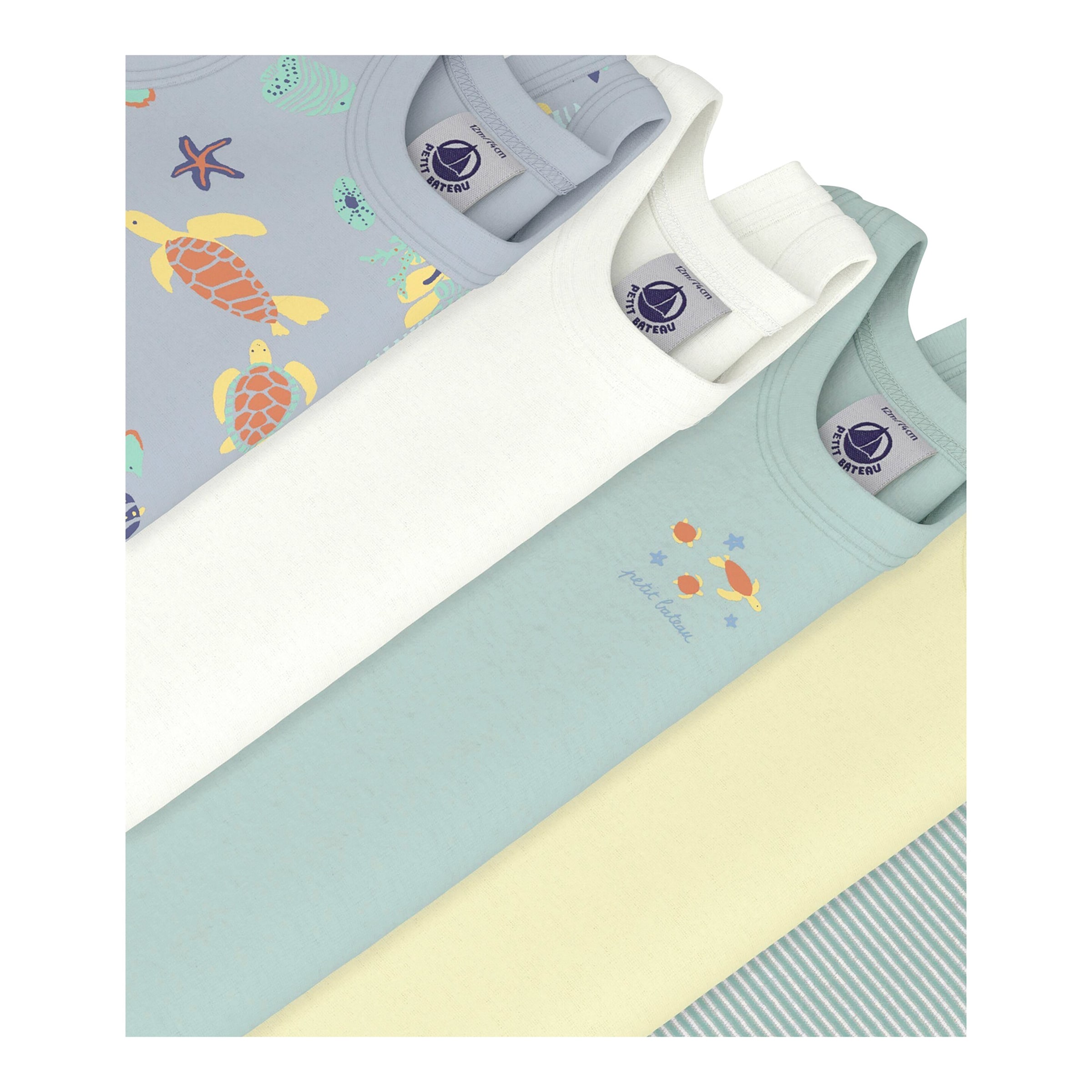 5er-Pack Bodys ohne Arm Ringel Ozean