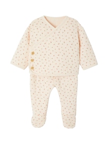 Bio-Kollektion: Baby-Set aus Steppjacke & Hose mit Fuß